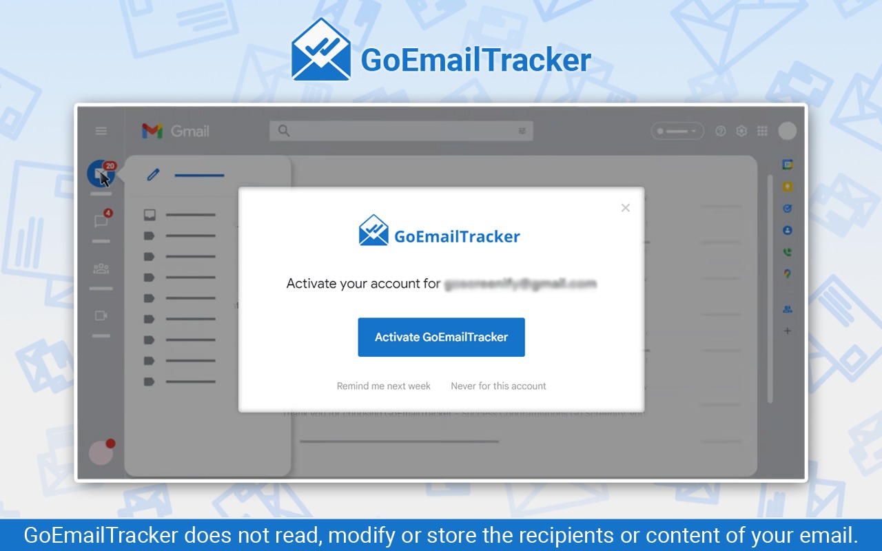 GoEmailTracker Screens